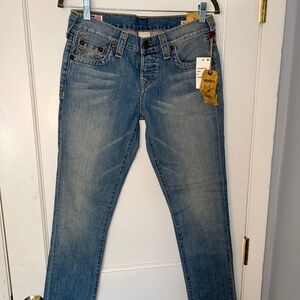 NWT True Religion "Briana" Jean, Womens mid-rise 25x31